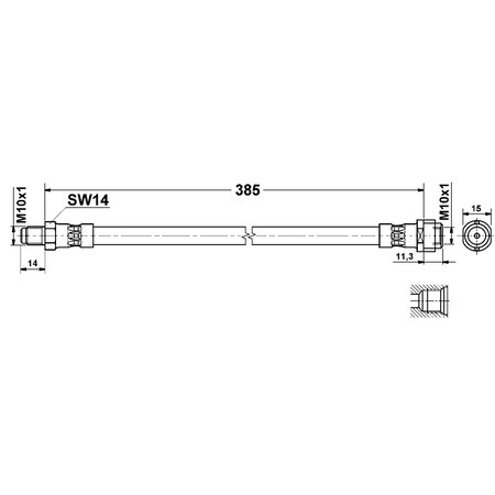 Ate Brake Hose, 330828 330828